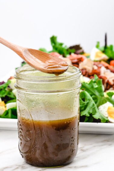 Balsamic Vinaigrette Dressing is one of the easiest and most diverse dressings. Ready in three minutes, it can be served with a salad, vegetables, or drizzled on top of fish or chicken for an amazing meal. // addapinch.com