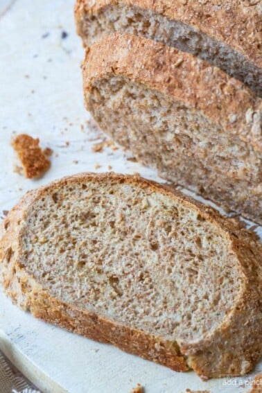 Sliced Irish Soda Bread on a white plate.