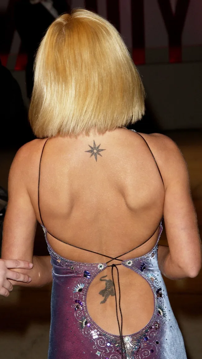 geri halliwell tramp stamp lower back tattoo