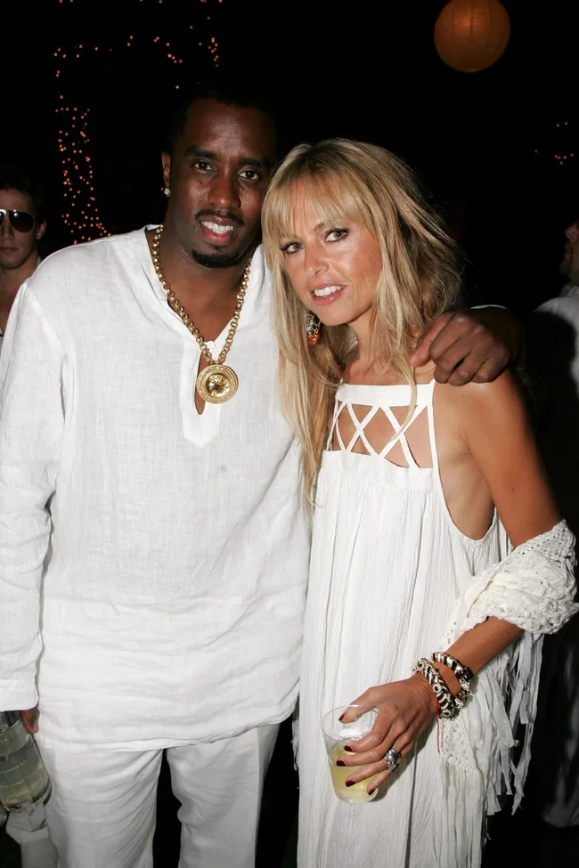 Host Sean "Diddy" Combs and designer Rachel Zoe at "The Real White Party" presented by Sean "Diddy" Combs at the Combs' East Hampton estate on September 2, 2007 in East Hampton, New York.