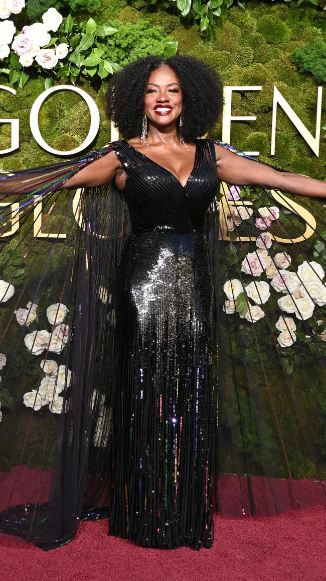 golden globes red carpet 2025 viola davis