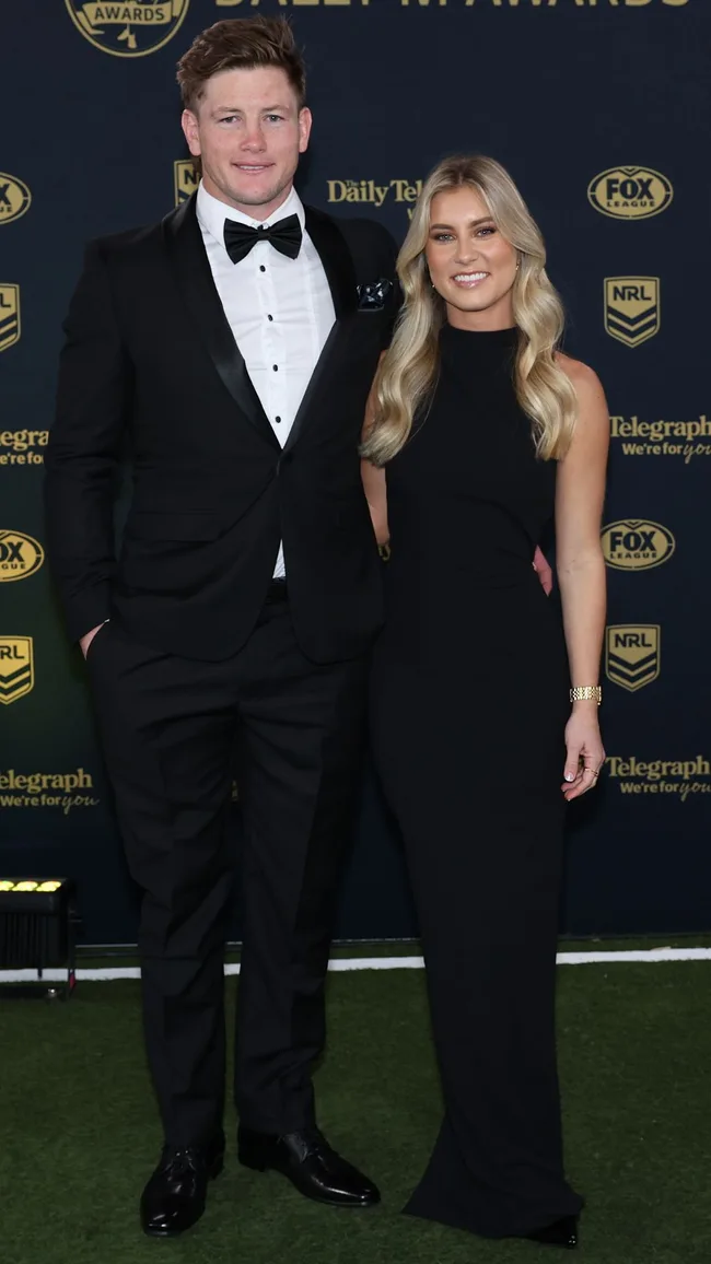 Harry Grant of the Storm and Brooke Loiero at the dally m red carpet