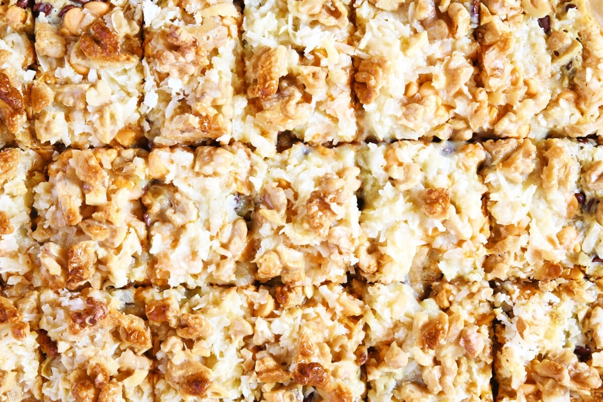 Cut Magic Bars into individual cookie bars.