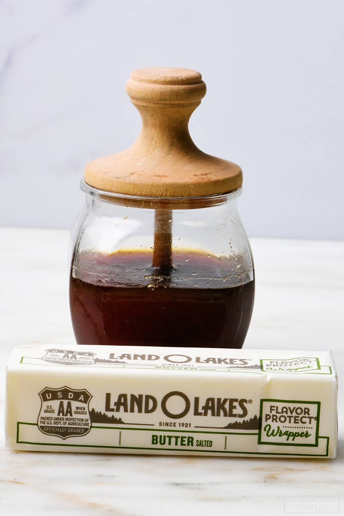 Photo of ingredients used to make homemade honey butter.