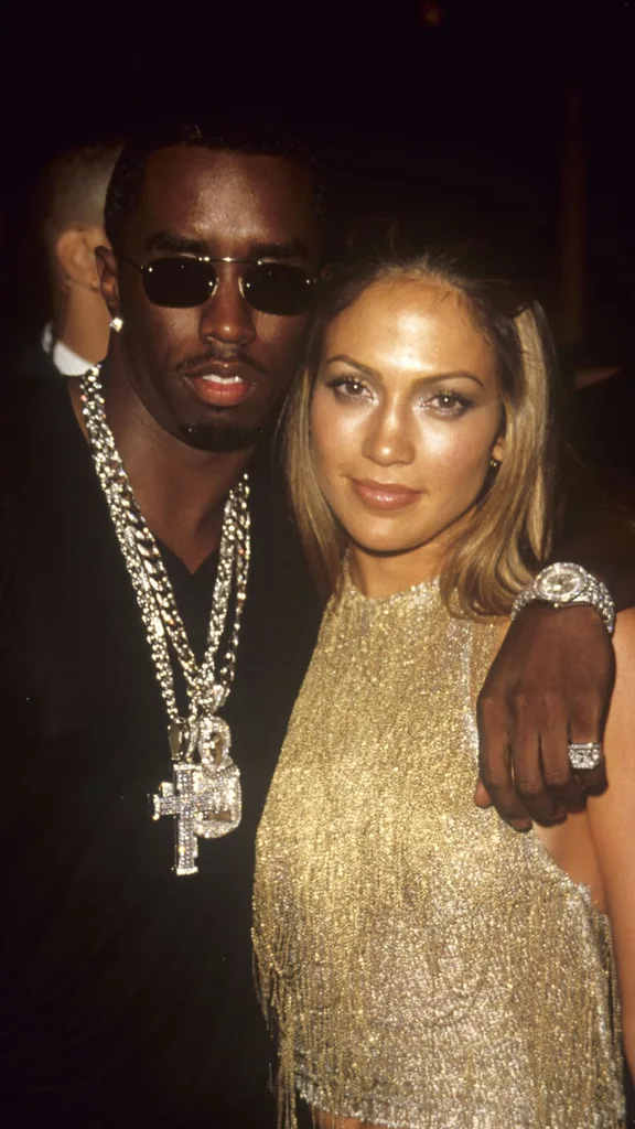 Sean 'Puffy' Combs with Jennifer Lopez in the audience at the 1st Annual Latin Grammy Awards broadcast on Wednesday, September 13, 2000 at the Staples Center in Los Angeles, CA.