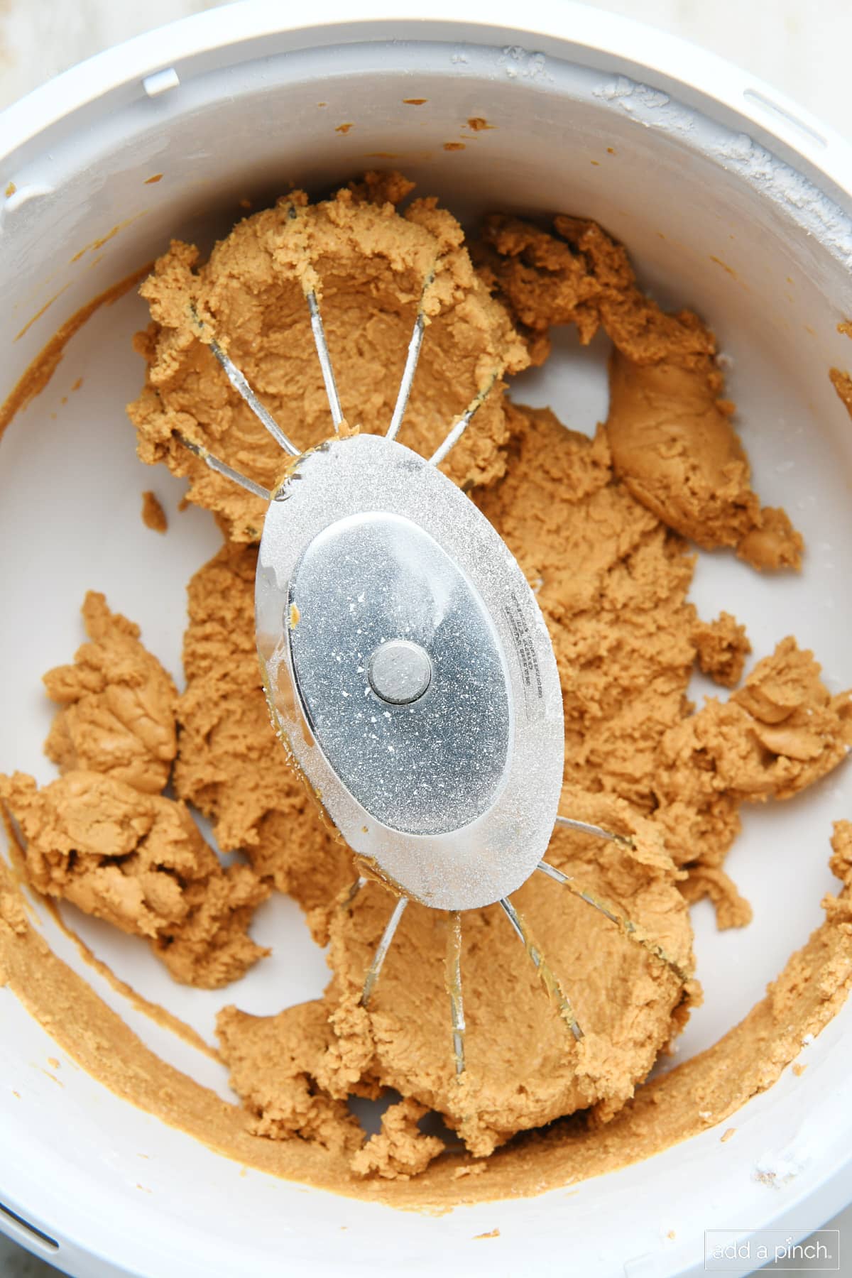 Combined peanut butter ball mixture.