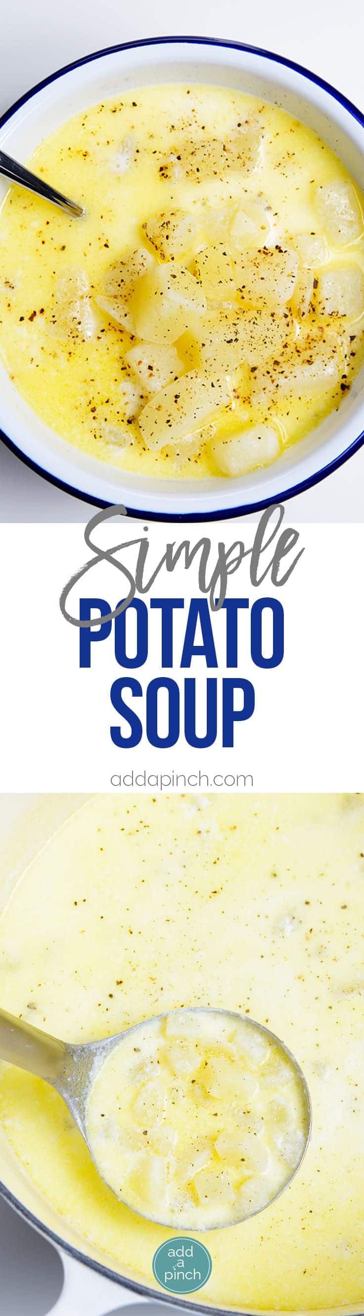 Potato Soup Recipe - My Grandmother Verdie's Potato Soup recipe makes an old-fashioned, easy, comforting soup recipe.  // addapinch.com