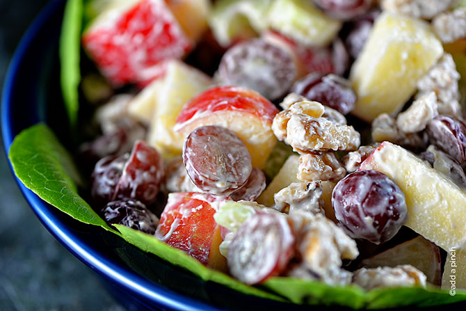 Waldorf Salad Recipe from addapinch.com