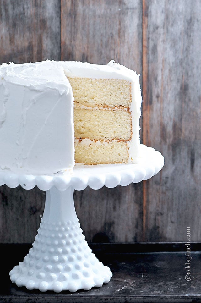 White Cake Recipe | ©addapinch.com