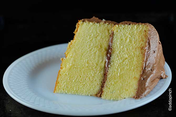 Classic Yellow Cake Recipe from addapinch.com