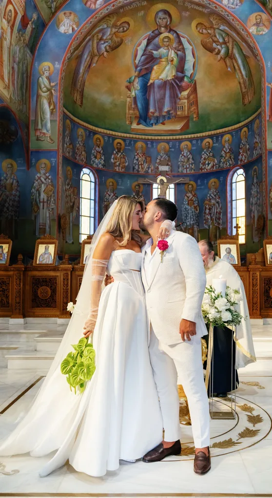 Girls With Gems CEO Lia Georgantis' wedding was a held in an Athens church.